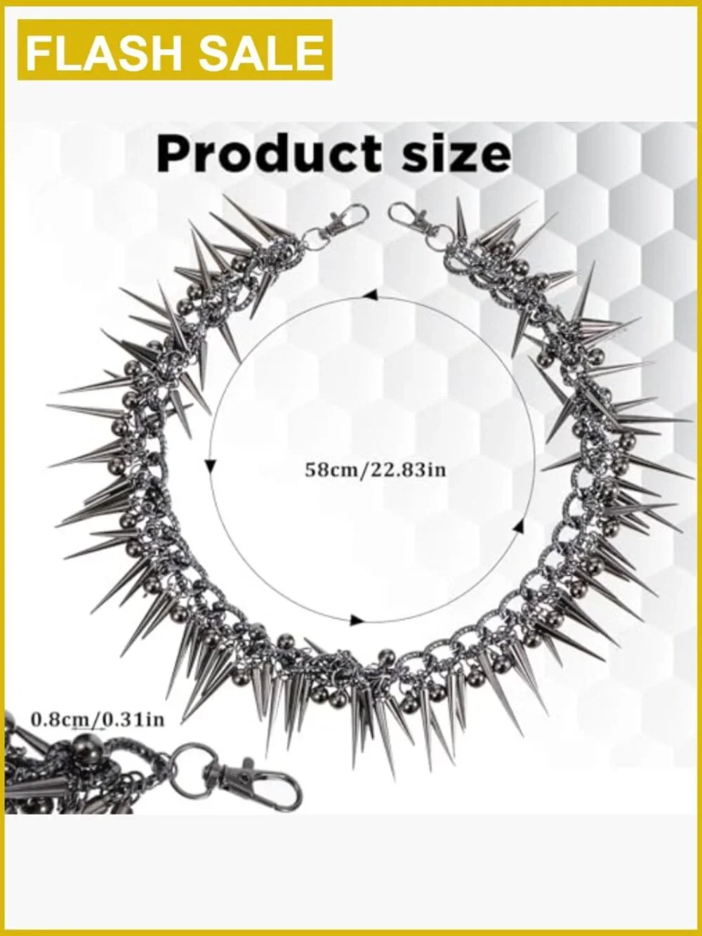 Rivet Layered Pants Chain Punk Gothic Spike Jean Belt Trousers Chains